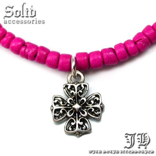 送料無料 アンクレット メンズ 男性用 クロス 十字架 シルバー ビビッドピンク ディープピンク ビーズ ミサンガ ブレス ブレスレット アンクル 足首 Ank90 Ank90 スワン宝石 通販 Yahoo ショッピング