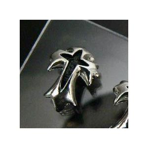 ピアス メンズ 両耳 リング シルバー クロス フープピアス スタッド リングピアス おしゃれ 男性用 ブランド