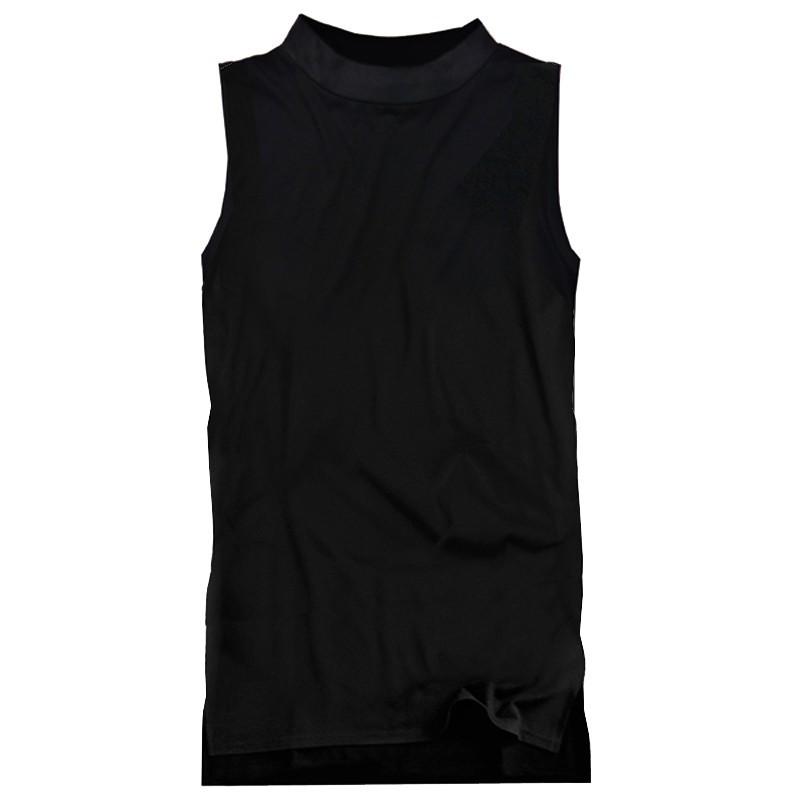 ボトルネック メンズ ロング丈 ノースリーブ 無地 ハイネック タンクトップ 袖なし ブラック 黒 F680 おしゃれ 男性用 新作 服 春 春服 春物 F680 A スワン宝石 通販 Yahoo ショッピング