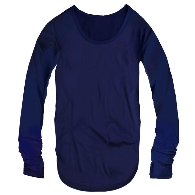 指穴付き Uネック メンズ ロング丈 長袖 Tシャツ 無地 ロンt カットソー トップス メンズファッション ネイビー 紺色 F796 おしゃれ 男性用 F796 スワン宝石 通販 Yahoo ショッピング