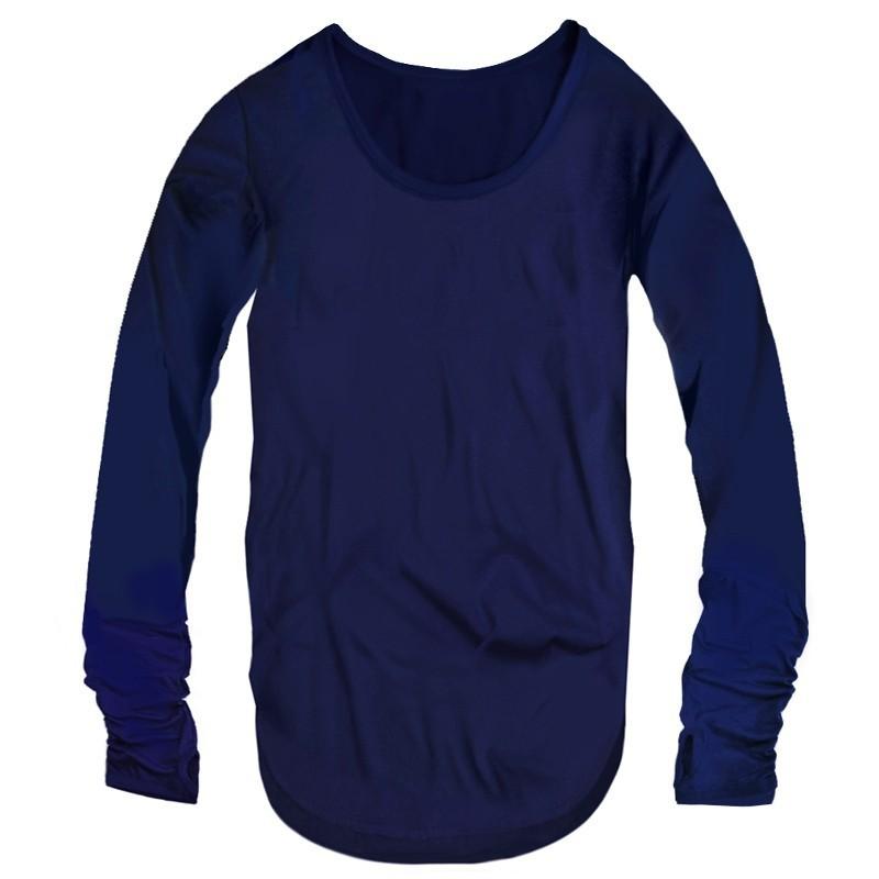 指穴付き Uネック レディース ロング丈 長袖 Tシャツ 無地 ロンt カットソー トップス レディースファッション ネイビー 紺色 F796 おしゃれ 女性用 F796 L Inner スワン宝石 通販 Yahoo ショッピング