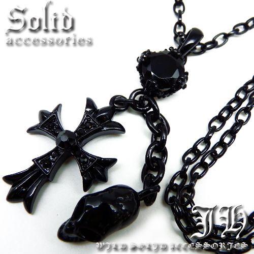 送料無料 スカル 髑髏 骸骨 ドクロ 十字架 クロス ロザリオ マット