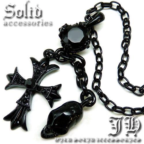 送料無料 スカル 髑髏 骸骨 ドクロ 十字架 クロス ロザリオ マット