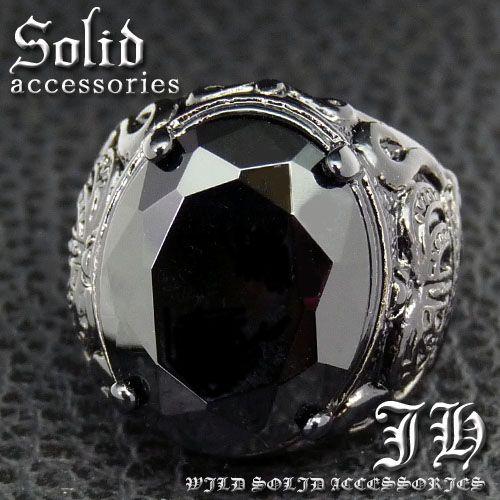 R254 送料無料 超大粒煌きGlass多面カット高級プラチナブラックRG加工