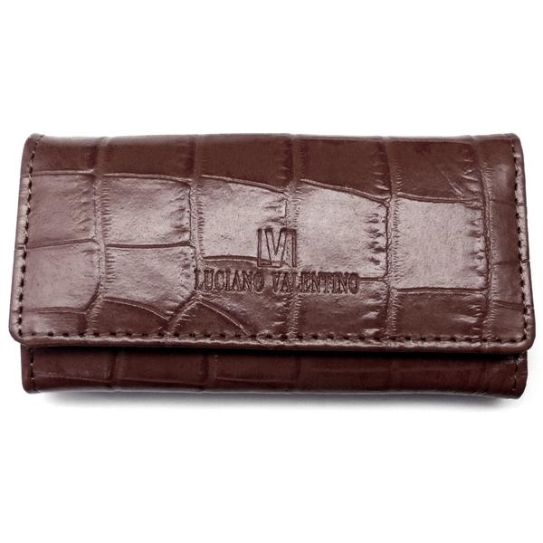 本革 キーケース ブランド ルチアーノ バレンチノ Luciano Valentino メンズ レディース 人気 皮 茶色 ブラウン Sai159