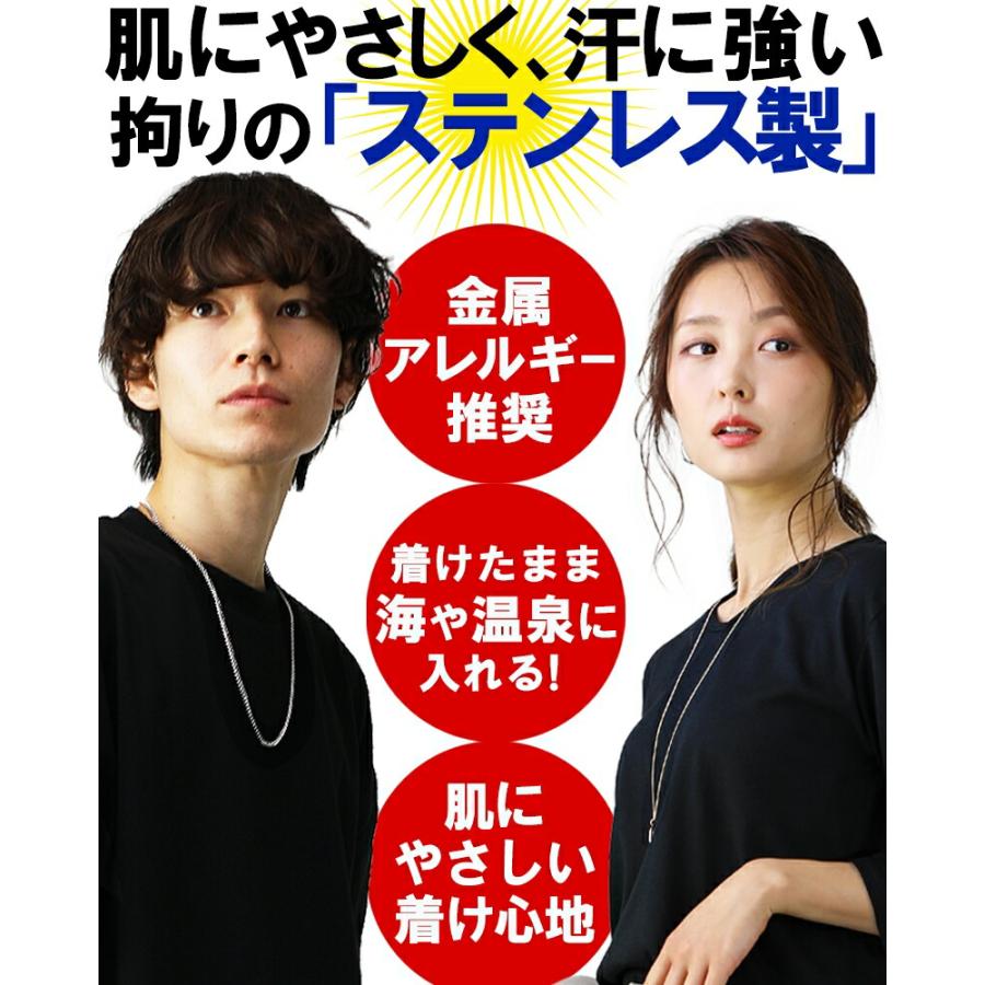 ネックレス チェーン メンズ ゴールド シンプル おしゃれ ロング ネックレスチェーン ステンレス シルバー 喜平 あずき 太い 細い 40 45 50 55 60 70 80cm｜swan-hoseki｜03