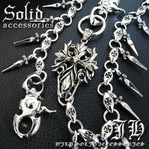 超ヘビー級 お兄系 ダガー ウォレットチェーン シルバー ct