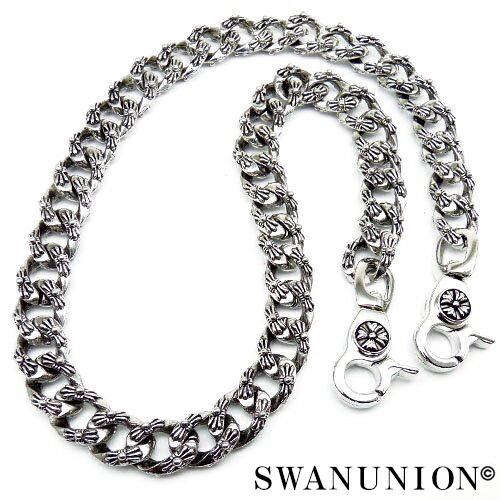 見事な W2 超人気 ウォレットチェーン シルバー調 おしゃれ