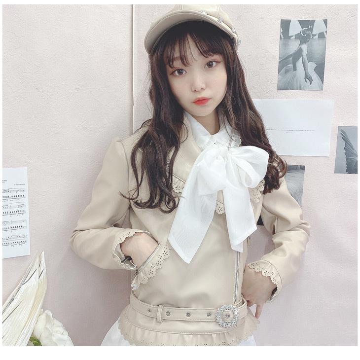 特売 アウター レディース ライダース ライダースジャケット ビジュー 女性 かっこいい お洒落 おしゃれ 可愛い かわいい ダブルライダース きらきら ライダースジャケット カラー ピンク Joangeremi Com