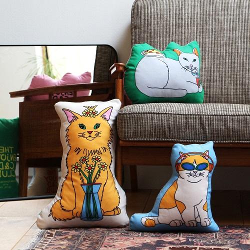 ミドリコマツ キャット ベージュ エンジョイ C＆D クラブ クッション MIDORI KOMATSU  The Enjoy C＆D Club Cushion 2407 | DETAIL | 09