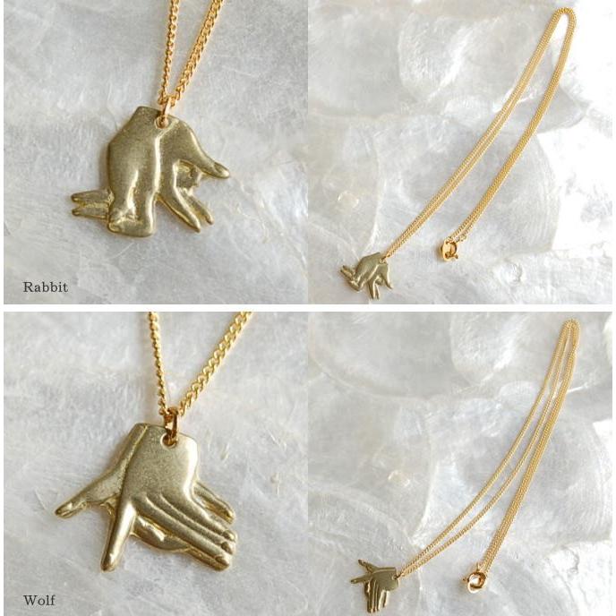 aquvii（アクビ） Handshadow Necklace 影絵を作る手をモチーフにした 
