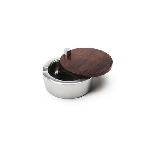 アルミニウムアシュトレイ ウッドカバー 83542 Aluminium Ashtray woodcover 灰皿 フタ付 蓋付き 卓上 おしゃれ 吸殻入れ アッシュトレイ ふた付き 喫煙具 卓上 | DETAIL | 01