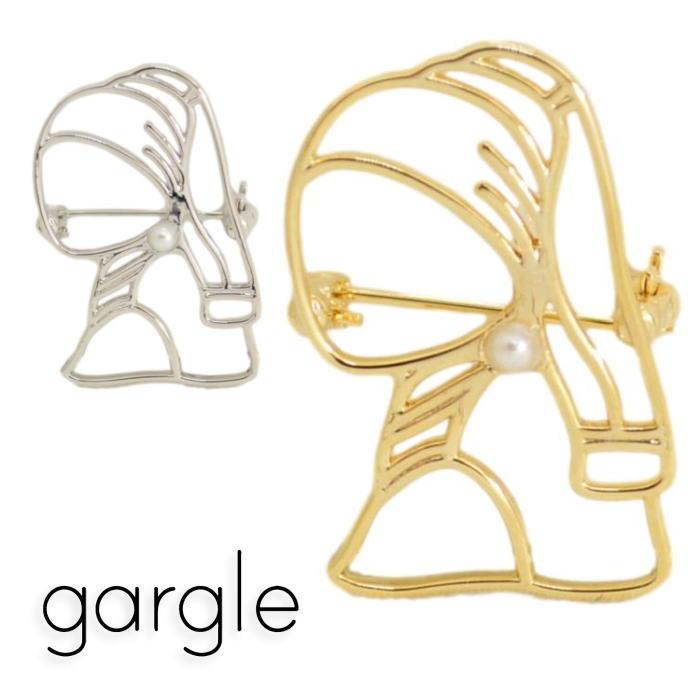 gargle ブローチ ガーグル メタル真珠の耳飾りの少女 BL14015 2409 