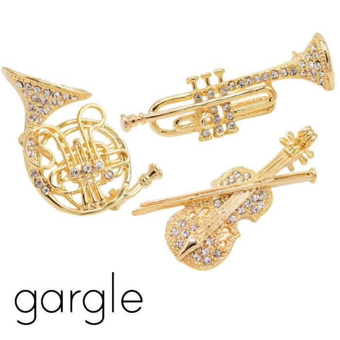 gargle（ガーグル） ブローチ パヴェ楽器 ブローチ BN15044 2606 