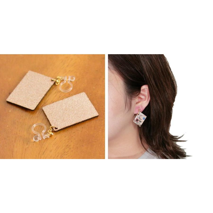 182,絵画ピアスA 絵画の雫｜クリムト｜接吻｜ベートーヴェンフリーズ