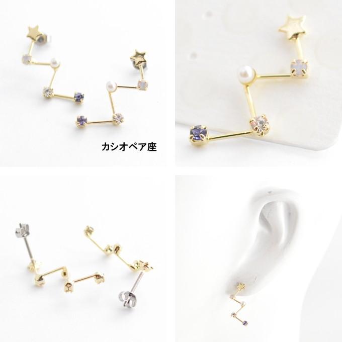 gargle ガーグル 星座 ピアス p17c-3022 カシオペア座 北斗七星