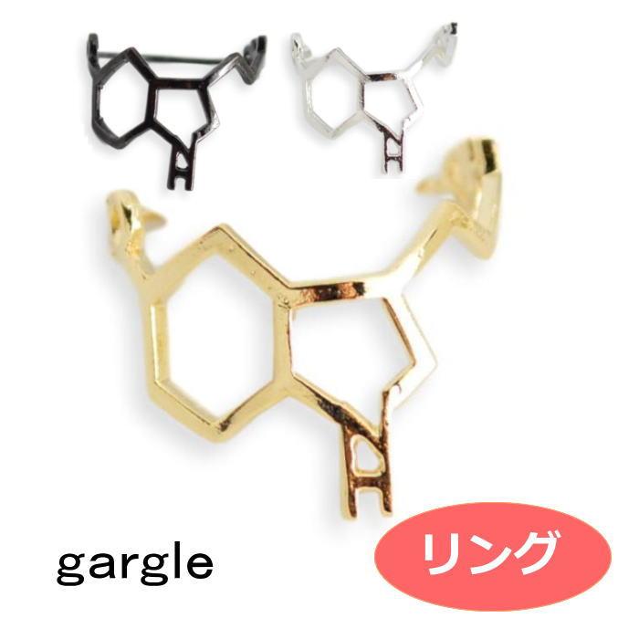 新品　ガーグル　セロトニン　リング　ゴールド gargle ガーグル リング 化学式 リング【セロトニン 】 化学式