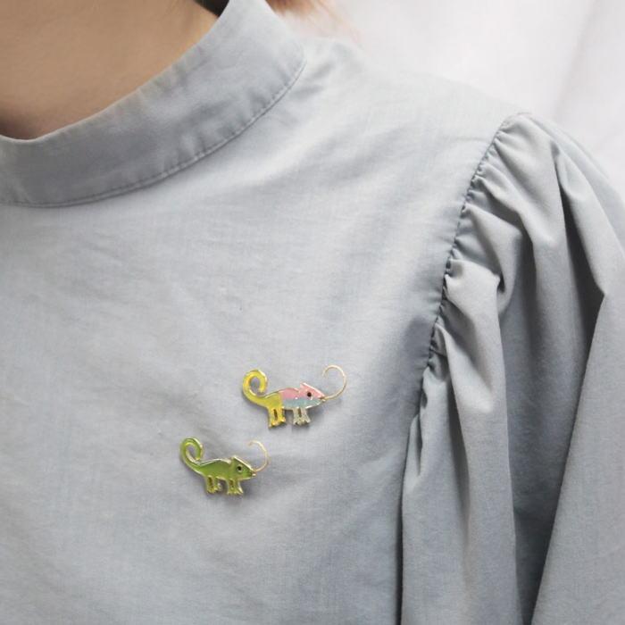 ルチカ ブローチ  Luccica  Chamaeleon カメレオン  ピンブローチ  2208 |  | 03