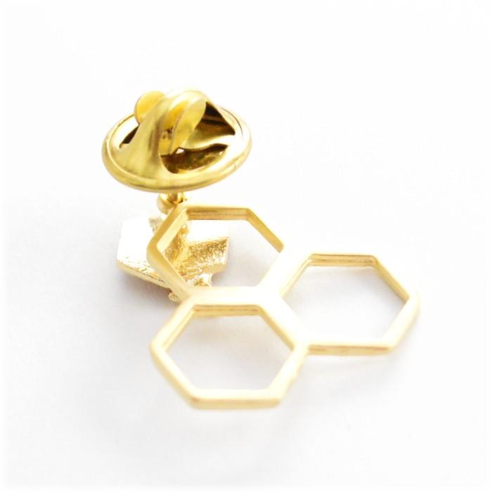 luccica ルチカ Honeycomb【ブローチ】LU-1407-20　蜂の巣　ピンブローチ |  | 03