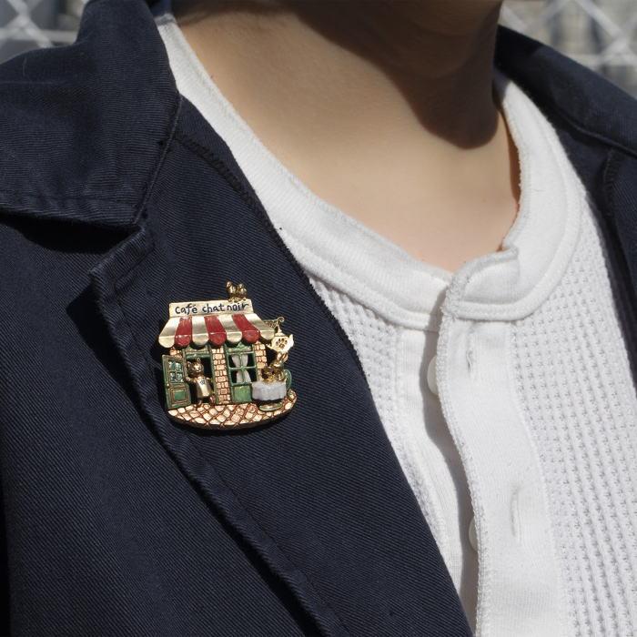 パルナートポック ブローチ 黒猫店長のカフェ Palnart Poc  2404 | Palnart Poc | 05