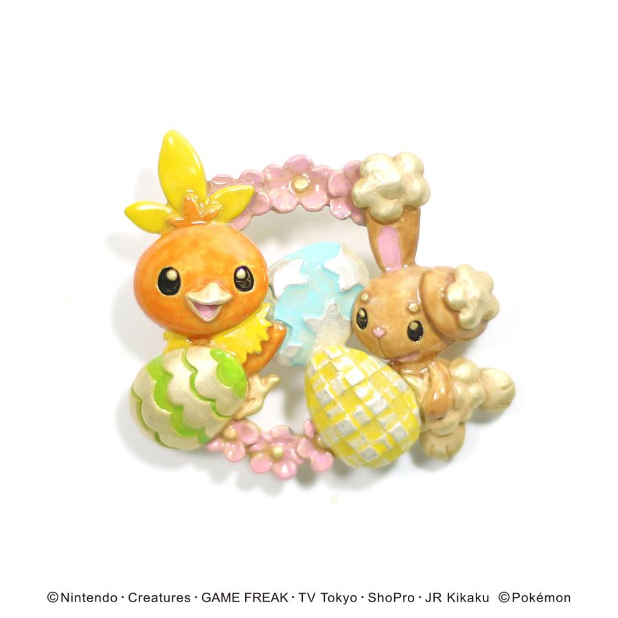 ポケモン パルナートポック アチャモとミミロルブローチ PalnartPoc ポケモン パルナートポック アチャモとミミロルブローチ