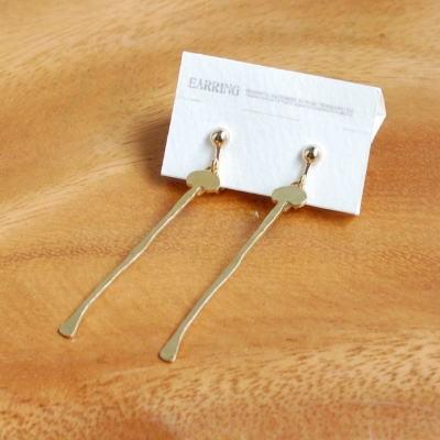 えのき１本イヤリング ひょろっと伸びたえのきをモチーフにしたアクセサリー thuthu appetizing accessories/チュチュ アパタイジングアクセサリー 真鍮 |  | 02