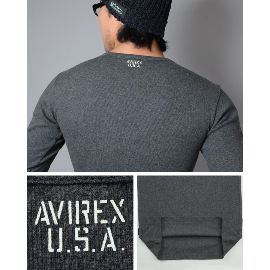 AVIREX(アビレックス) DAILY RIB L/S CREW NECK T-SHIRT リブ 長袖 クルーネック Tシャツ｜swat｜03