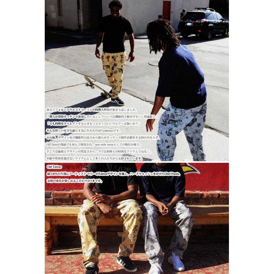 COOKMAN（クックマン） Cookman Chef Pants Old Tattoo シェフパンツ