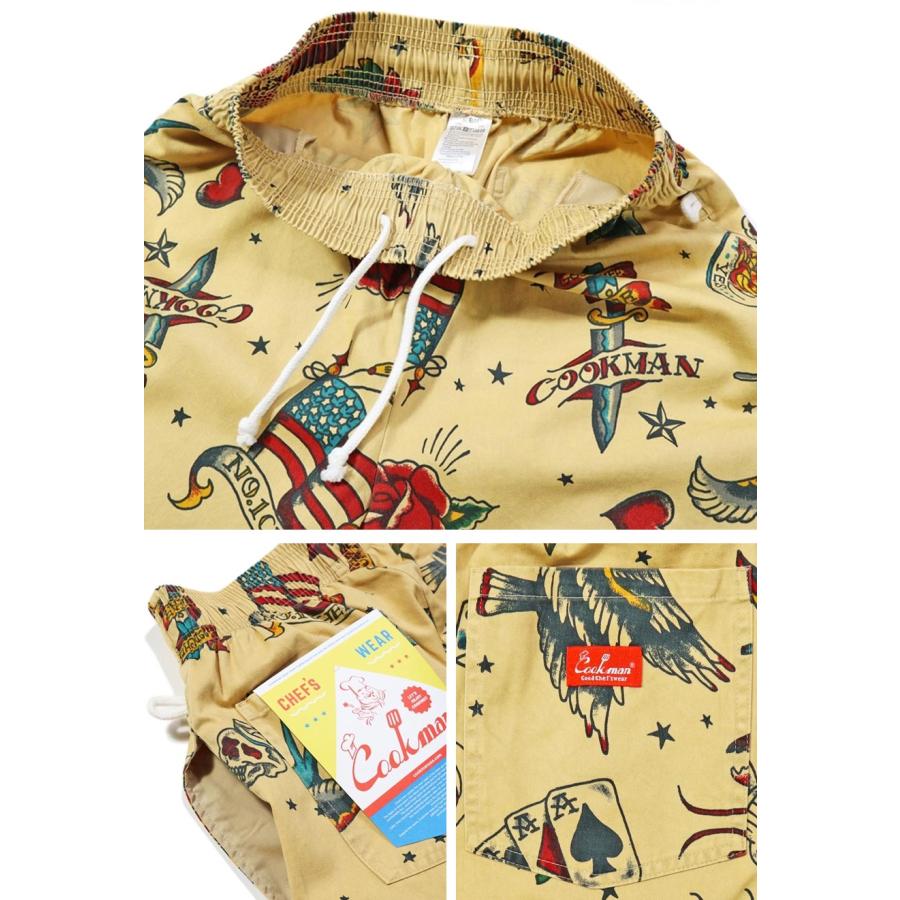 COOKMAN（クックマン） Cookman Chef Pants Short Old Tattoo