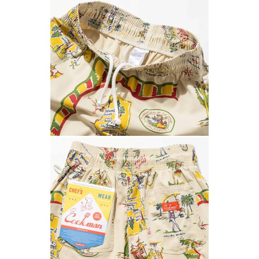 COOKMAN（クックマン） シェフパンツ Chef Pants Souvenir Map