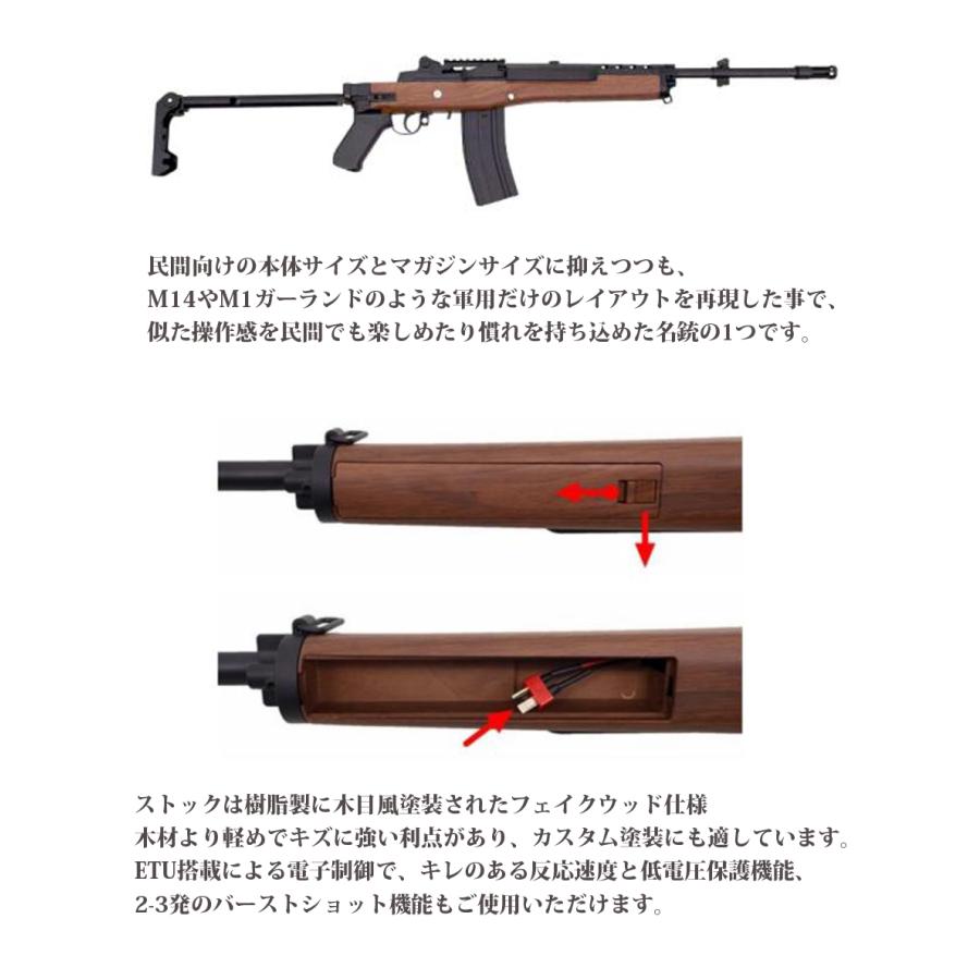 DOUBLE BELL Mini-14 GB ETU搭載 電動ガン フェイクウッド No.910
