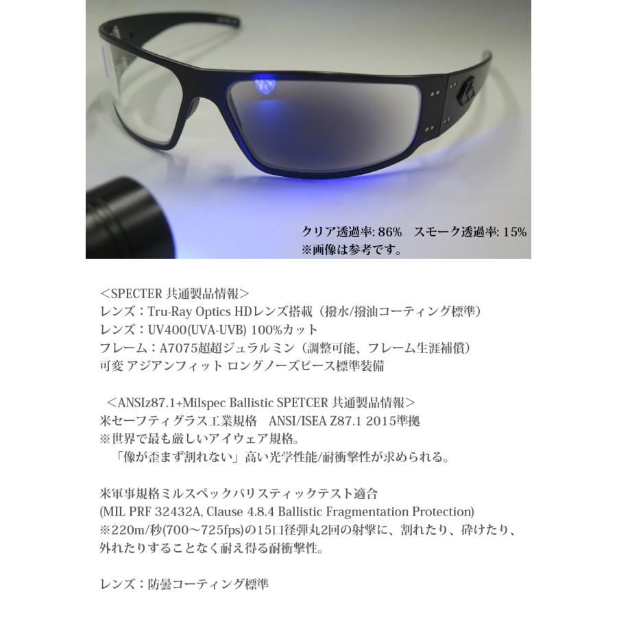 GATORZ（ゲイターズ） SPECTER CERAKOTE BLACKOUT INFERNO PHOTOCHROMIC (調光レンズ) ANSIz87.1+ MILSPEC Ballistic ANTI-FOG GZ-08-404 | GATORZ | 02