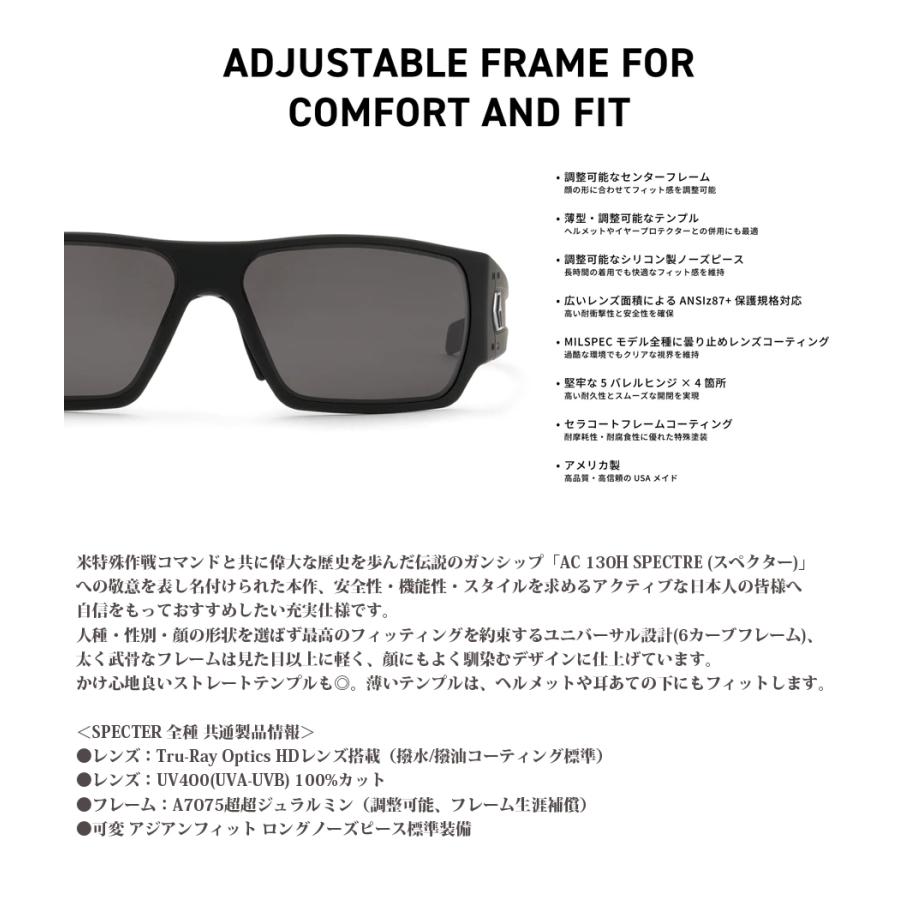 GATORZ（ゲイターズ） SPECTER - CERAKOTE BLACKOUT/ SMOKE POLARIZED GZ-08-410 | GATORZ | 01