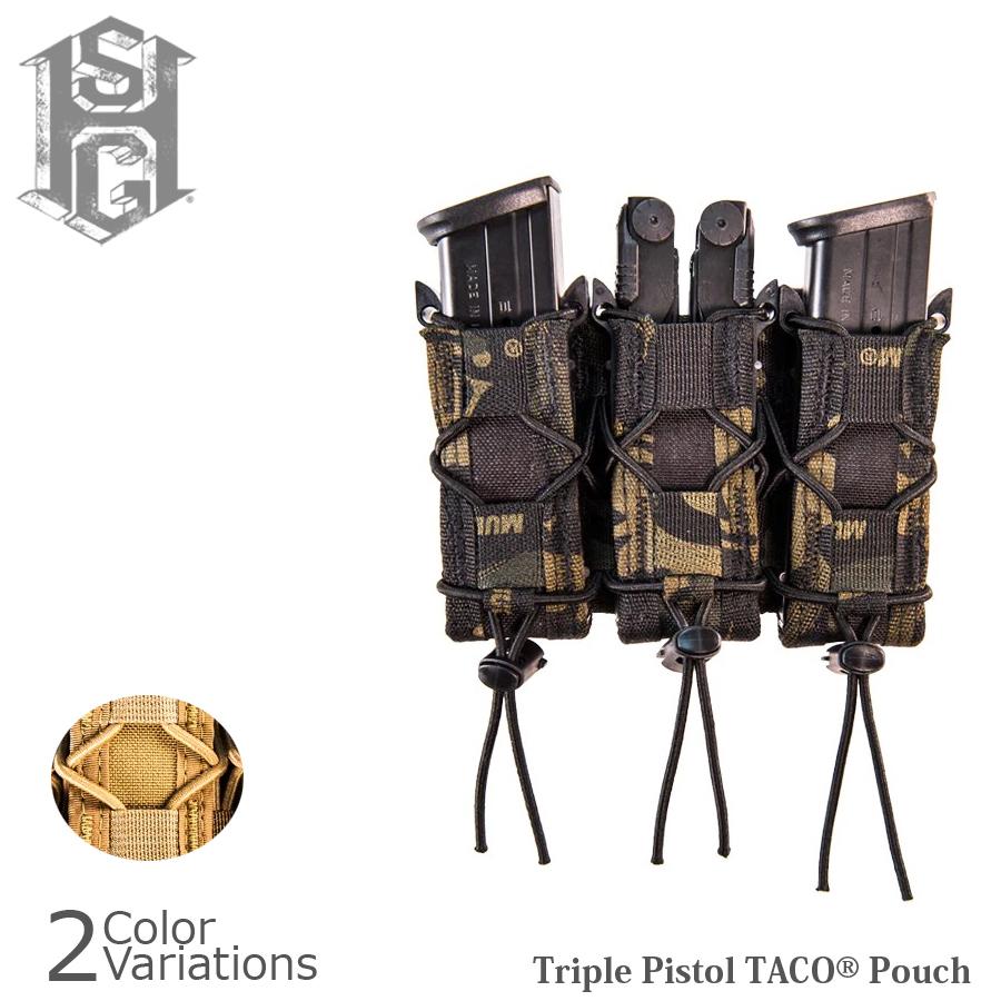 High Speed Gear タクティカルホルスター マルチカム迷彩 3個 HighSpeedGear(ハイスピードギア) Triple Pistol TACO Pouch メール便