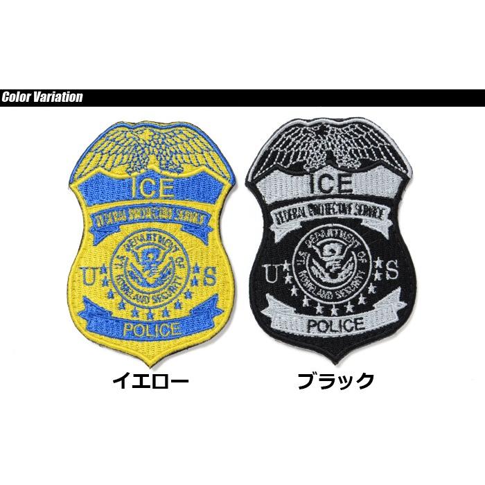MILITARY GOODS（ミリタリーグッズ） POLICE ICE Badge 刺繍ワッペン ベルクロ付き ネコポス対応  :milg1003098:ミリタリーショップ SWAT - 通販 - Yahoo!ショッピング
