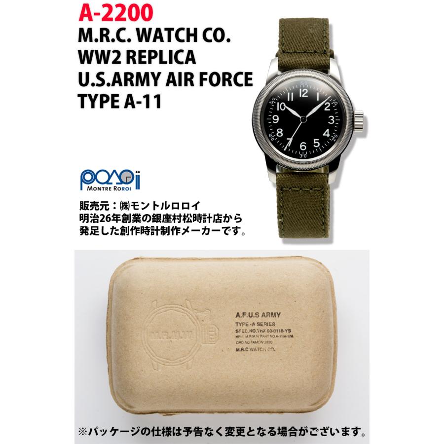 MONTRE ROROI M.R.C. WATCH CO. WW2 REPLICA U.S.ARMY AIR FORCE TYPE