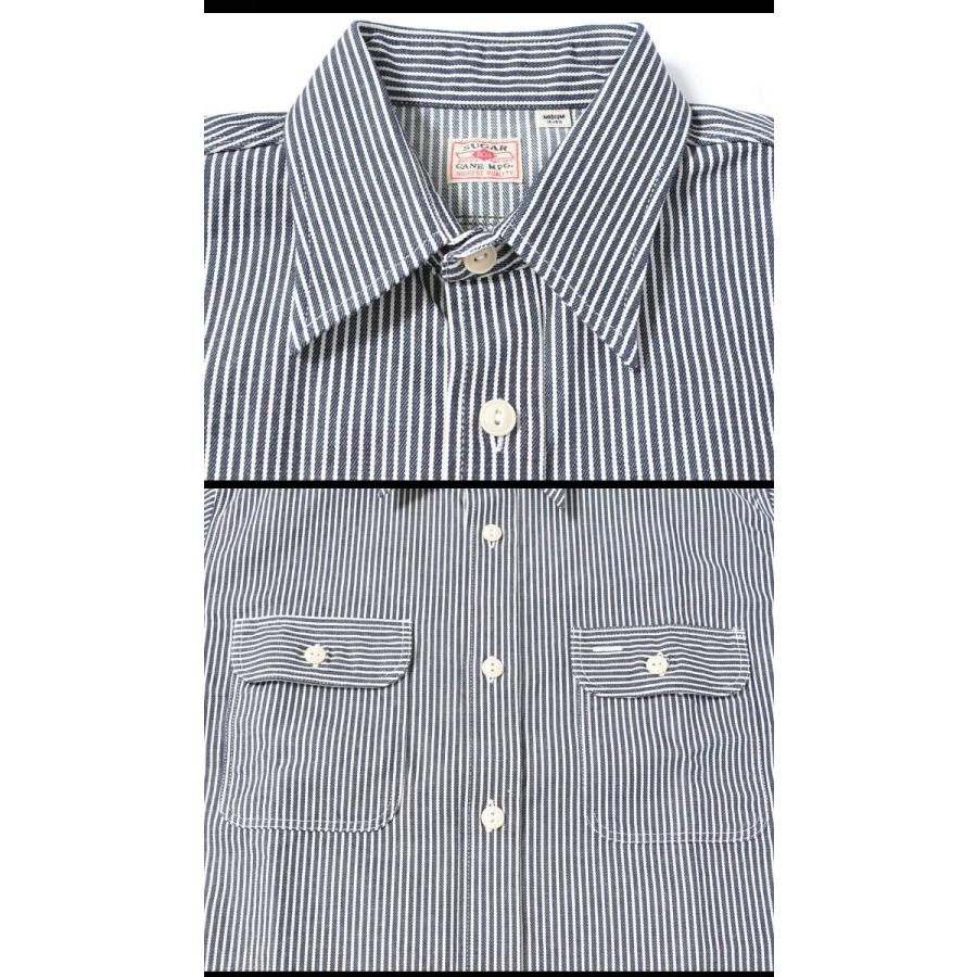 SUGAR CANE ストライプ　セットアップ　最終値下げ SUGAR CANE & Co.（シュガーケーン） HICKORY STRIPE S/S WORK SHIRT