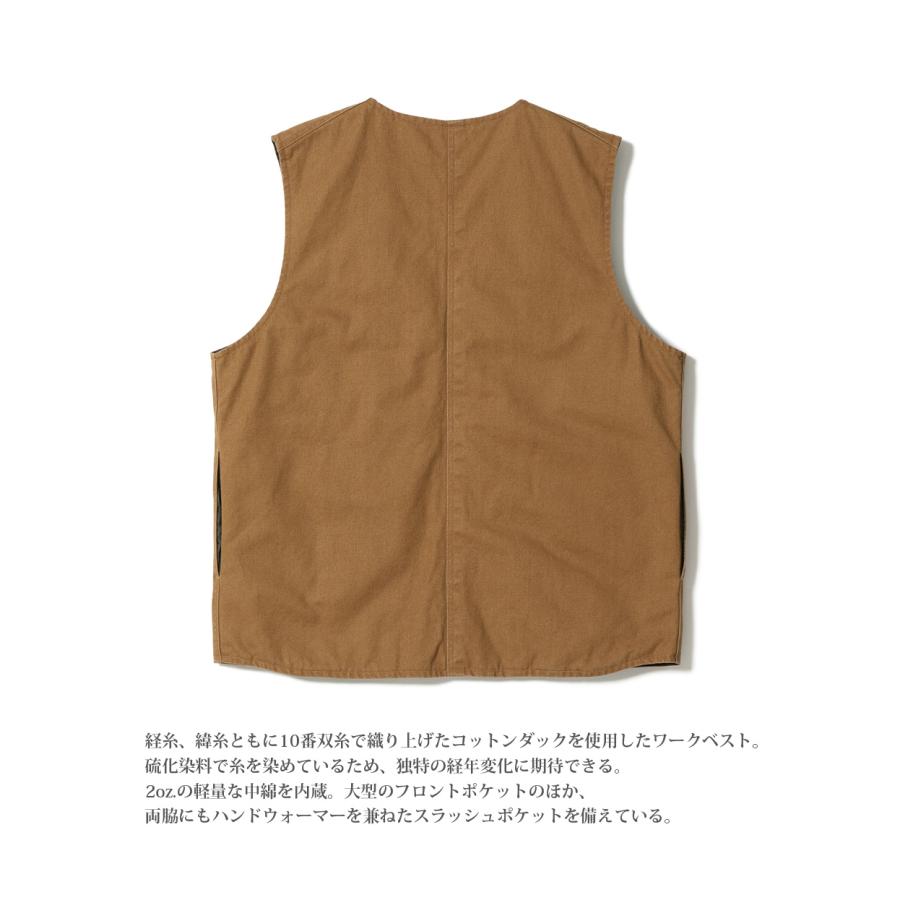 SUGAR CANE & Co.（シュガーケーン） COTTON DUCK PADDED WORK VEST