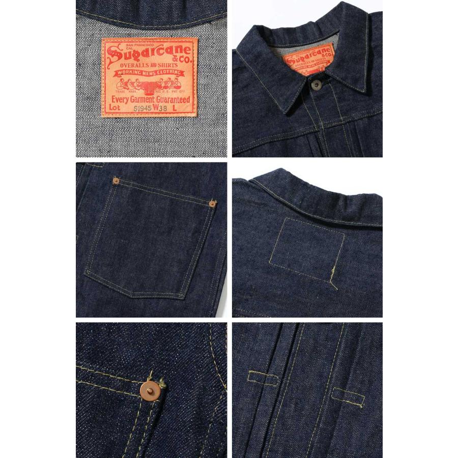 SUGAR CANE & Co. SUGAR CANE Super &ldquo;Denim&rdquo; Collectibles #10 14oz. BLUE DENIM BLOUSE &ldquo;S1945&rdquo; MODEL SC19010