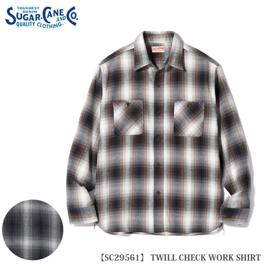 SUGAR CANE & Co. TWILL CHECK WORK SHIRT SC29561 : ミリタリー