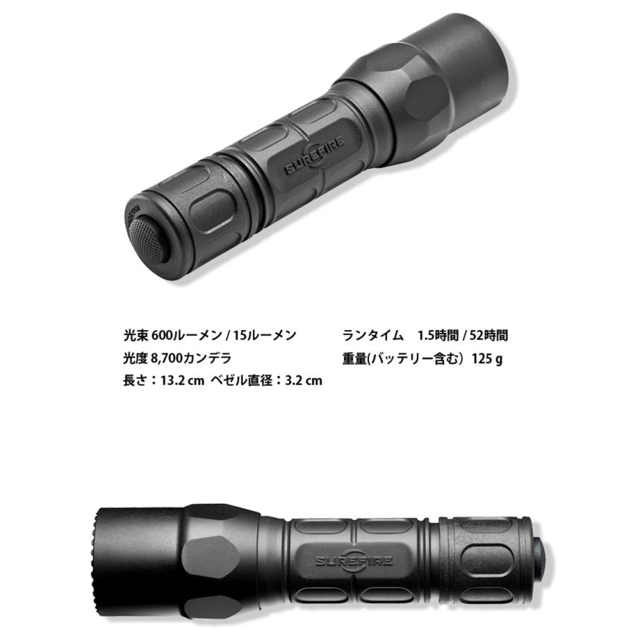 SURE FIRE（シュアファイア） G2X PRO DUAL OUTPUT LED FLASHLIGHT 600ルーメン G2X-D｜swat｜02