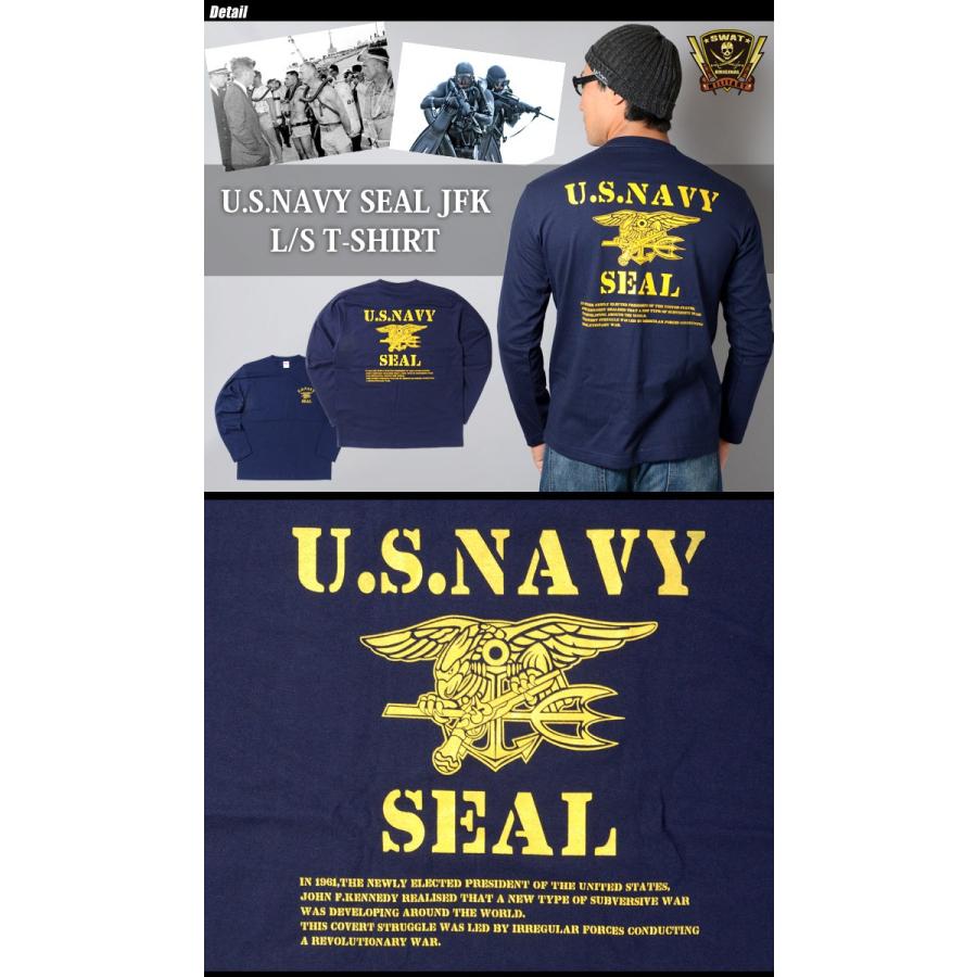 SWAT ORIGINAL（スワットオリジナル） U.S NAVY SEAL（JFK）バックプリント Tシャツ 長袖｜swat｜02