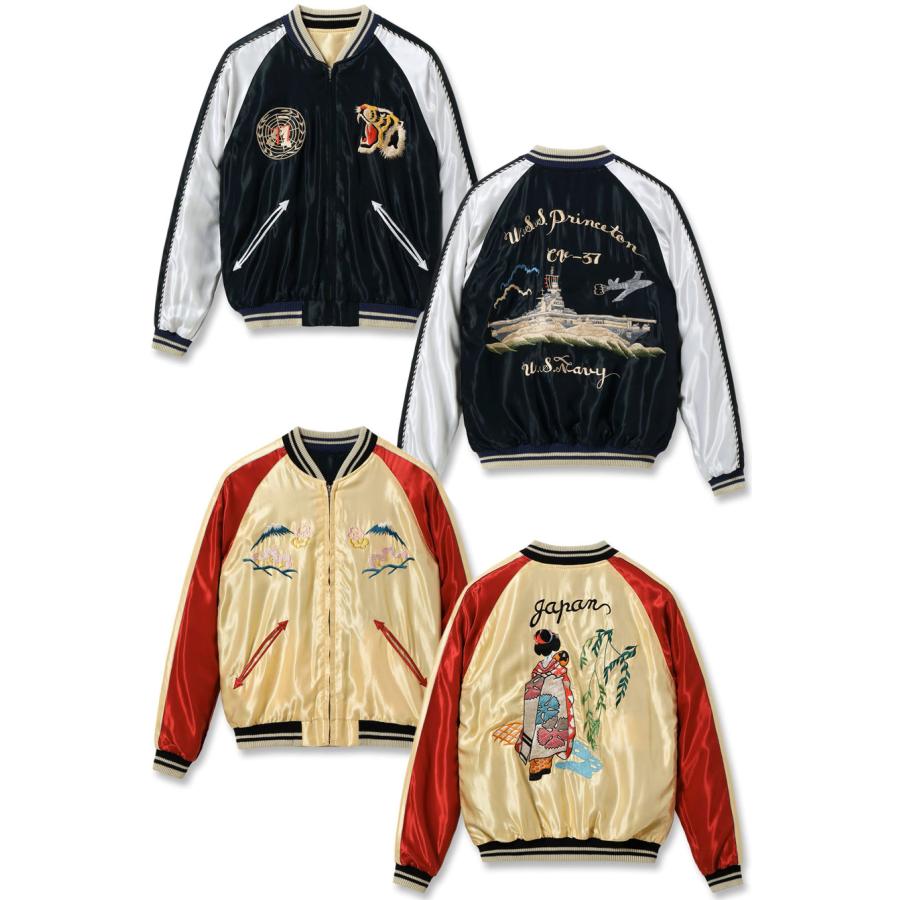 TOYO ENTERPRISE Early 1950s Style Acetate Souvenir Jacket “USS PRINCETON” × “MAIKO” TT15877-219の画像