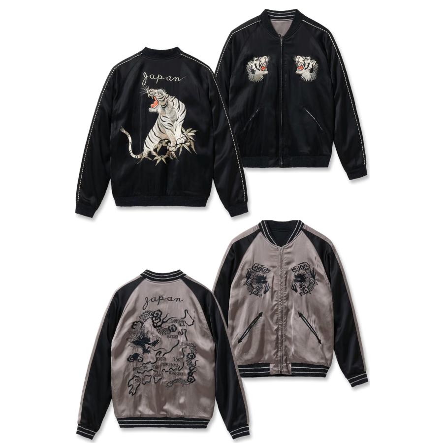 TOYO ENTERPRISE Late 1940s Style Acetate Souvenir Jacket KOSHO & CO. Special Edition “WHITE TIGER” × “JAPAN MAP” TT15912の画像