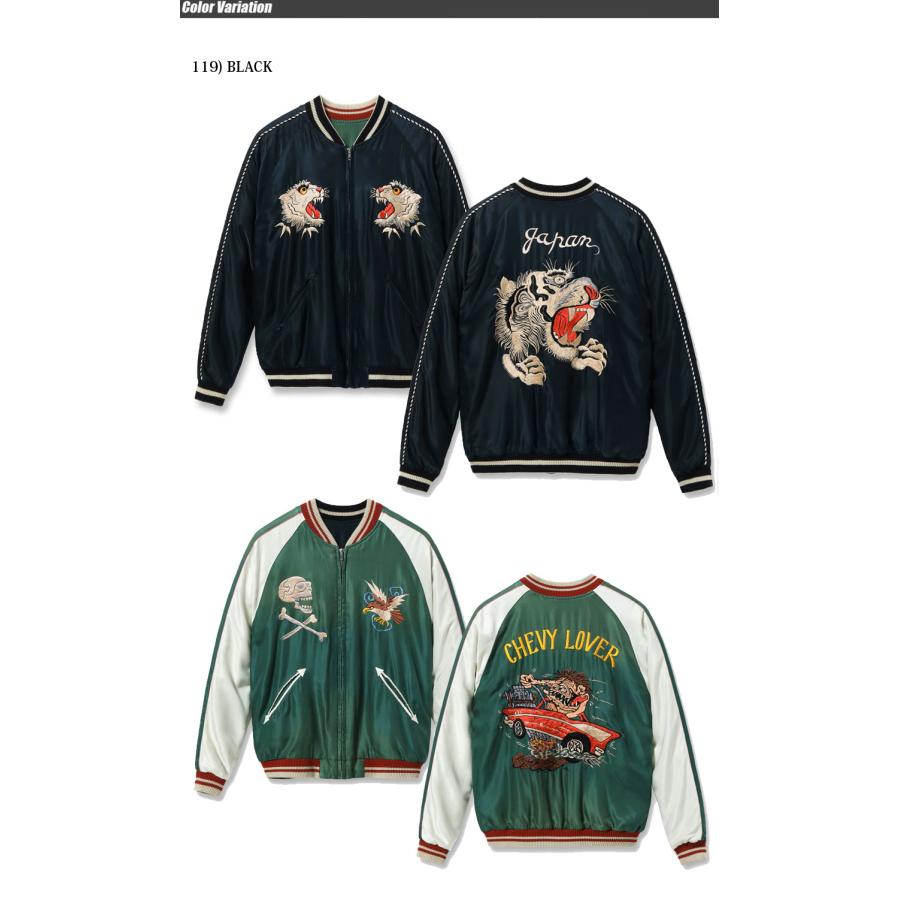 TOYO ENTERPRISE Mid 1950s Style Acetate Souvenir Jacket “TIGER HEAD” × “CHEVY LOVER” (AGING MODEL) TT15878の画像