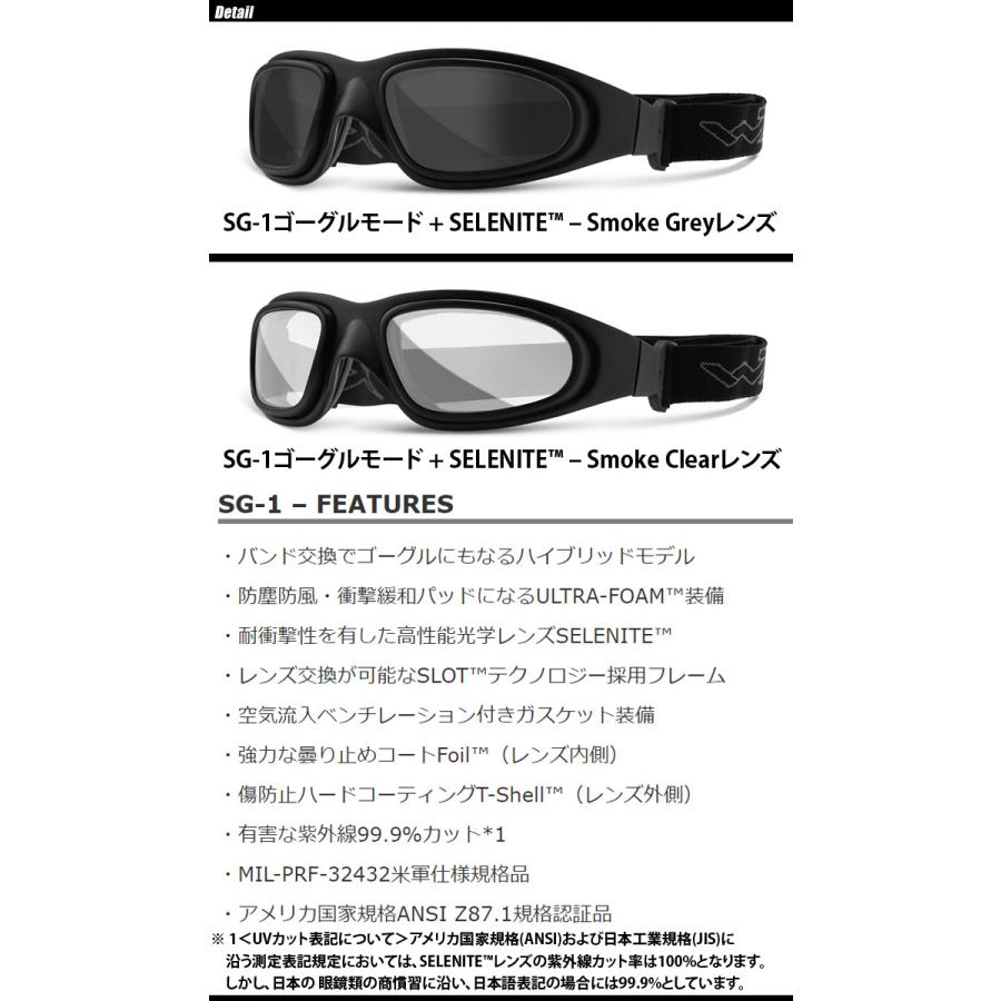 WILEY X（ワイリーエックス） SG-1 ver.J 2LP WXJ-71J-3 : ミリタリー