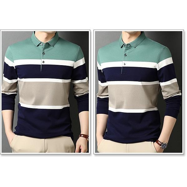 訳ありセール格安 ポロシャツ メンズ 長袖 40代 50代 秋 冬 春 ゴルフ カットソー 襟付き 誕生日 綿 白 黒 ホワイト ブラック ボーダー ロゴ 長袖ポロ おしゃれ 柄 Moeinkala Fractalgroup Ir