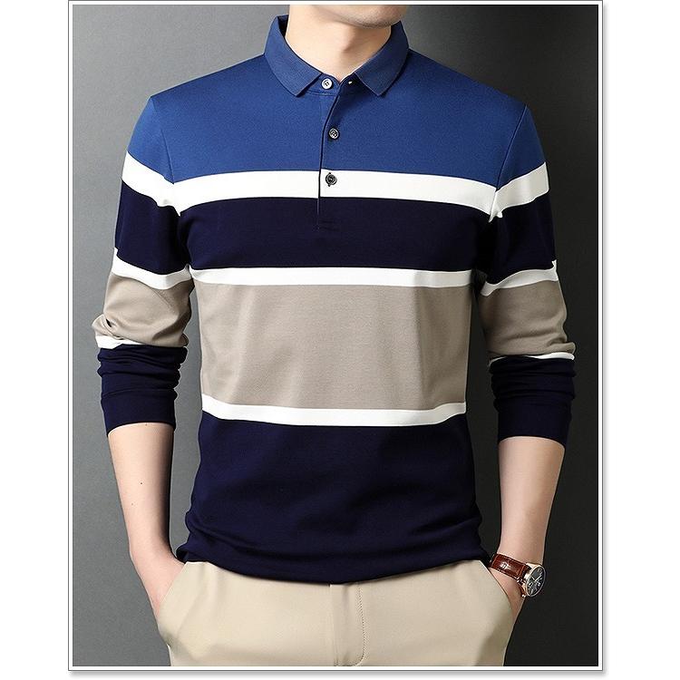 訳ありセール格安 ポロシャツ メンズ 長袖 40代 50代 秋 冬 春 ゴルフ カットソー 襟付き 誕生日 綿 白 黒 ホワイト ブラック ボーダー ロゴ 長袖ポロ おしゃれ 柄 Moeinkala Fractalgroup Ir