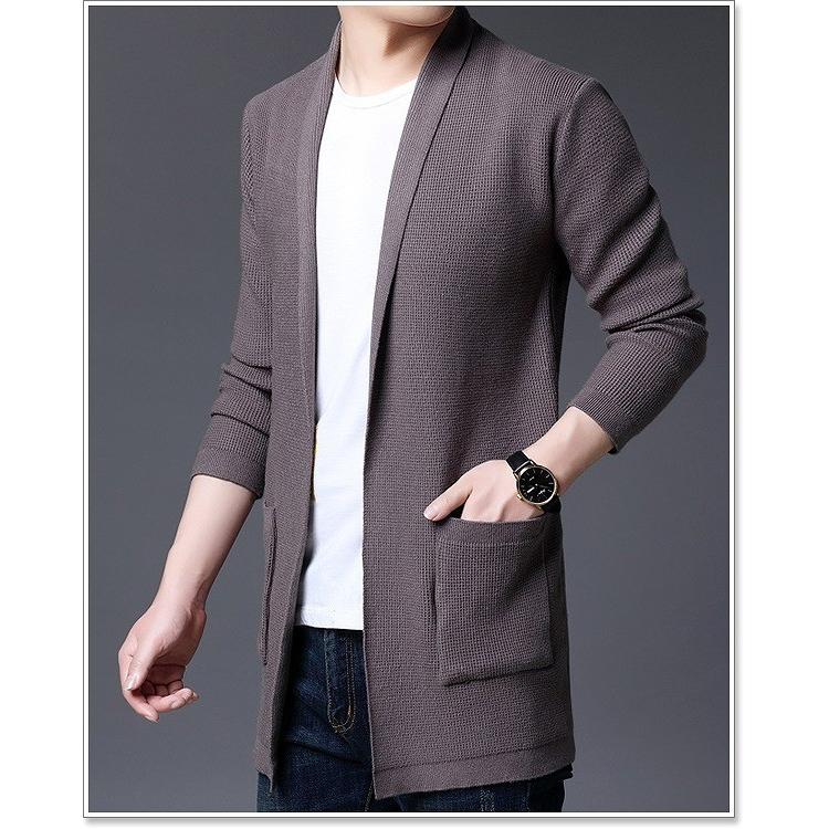 ロングカーディガン メンズ ロングカーデ カーディガン ロング丈 秋 冬 春 おしゃれ 大きいサイズ コットンニット ニットジャケット カジュアル Cardigan02 Sweet Bell Inc 通販 Yahoo ショッピング