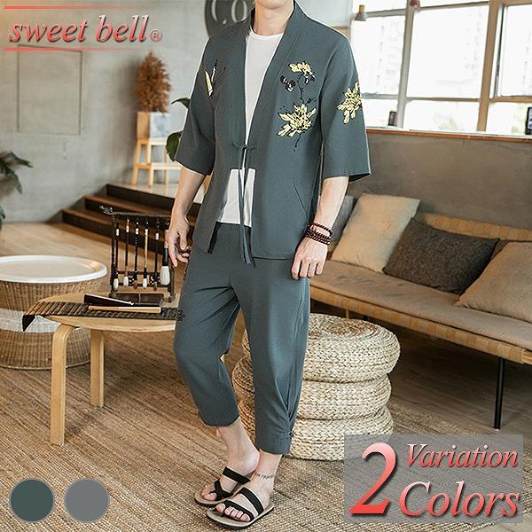 日本最大級 甚平 メンズ 半袖 作務衣 夏用 男性用 麻 浴衣 着物 部屋着 刺繍 夏祭り 花火大会 しじら織り 大きいサイズ セットアップ 驚きの値段 Www Muslimaidusa Org